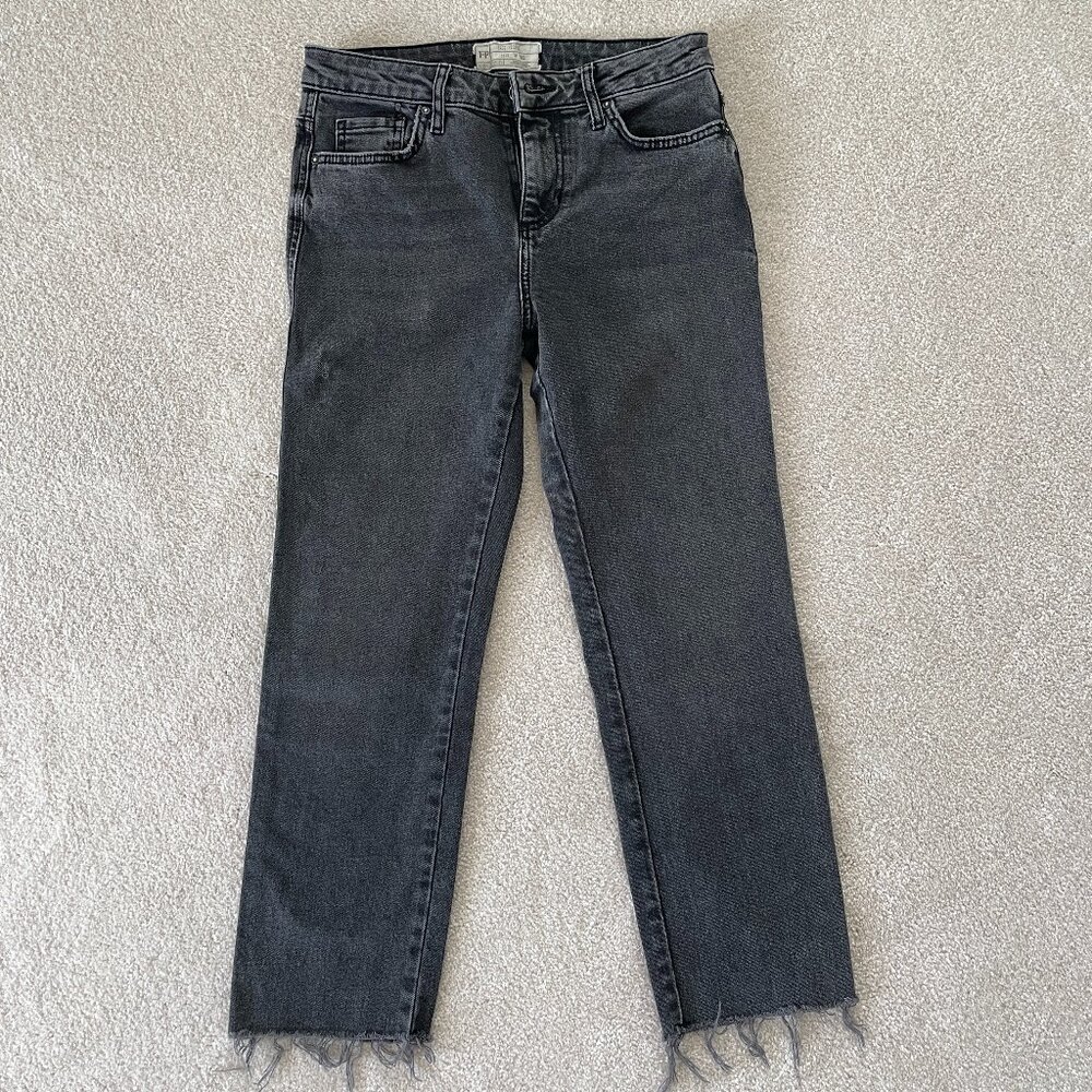 Free People Straight Leg Black Jeans Size 26S